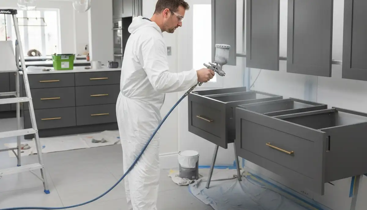 Professional cabinet painting and refinishing in Oakland, CA kitchen by expert painters