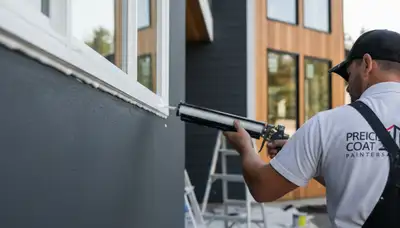 Professional caulking and sealing on exterior home in Oakland, CA for weather protection
