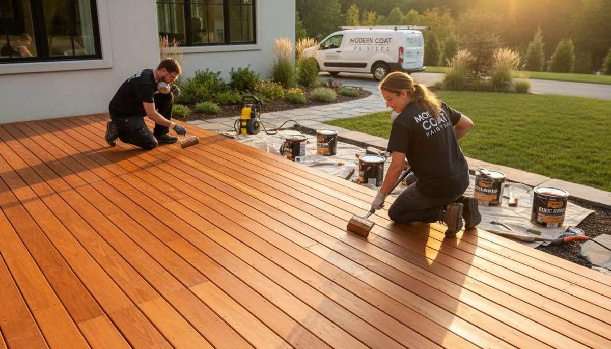 Professional deck staining and refinishing by house painters in Oakland, CA for lasting outdoor protection