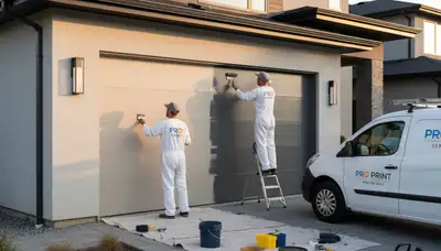 Professional garage door painting in Oakland, CA enhancing curb appeal with durable exterior finishes