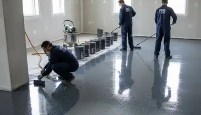 Professional garage floor epoxy coating in Oakland, CA for durable, polished concrete protection