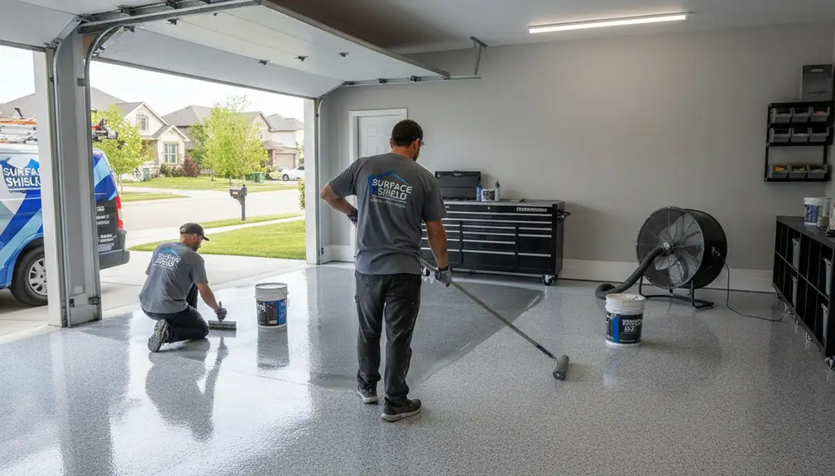 Epoxy garage floor coating in Oakland, CA with durable finish by local painting professionals