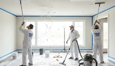 Professional popcorn ceiling removal for Oakland, CA home by expert house painters